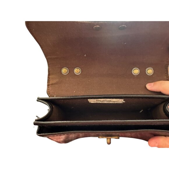 Vintage WW German? Physicians Black Leather Medical Doctor Travel Bag Small Case - Picture 13 of 14